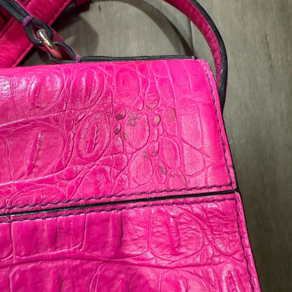 Hot pink Kate Spade Croc Satchel with Shoulder strap - Picture 7 of 15